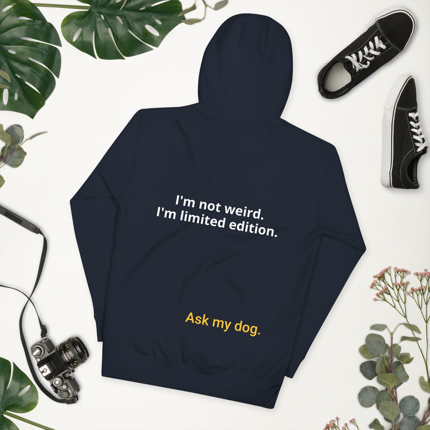 I'm limited edition - Unisex Hoodie Pomsky Portrait Front - by CHURROlicious