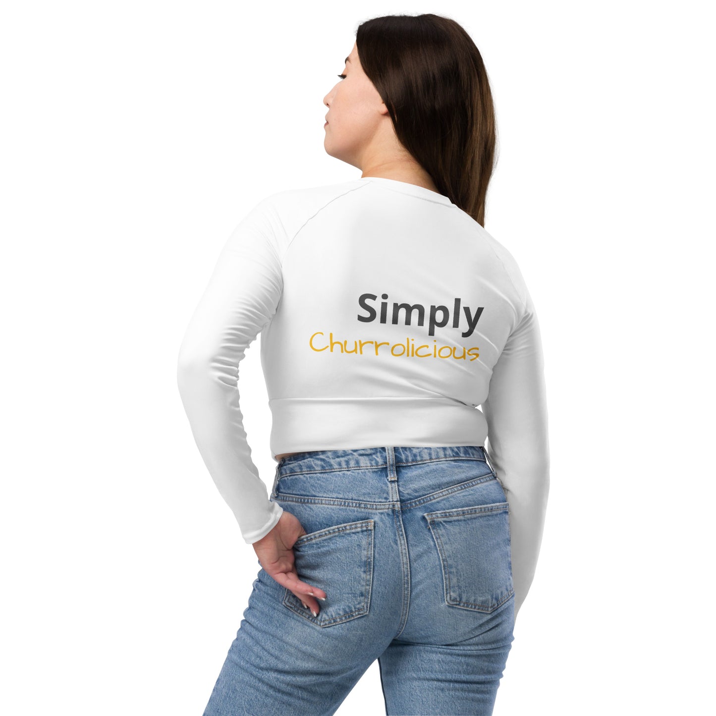 Signature "Simply Churrolicious" Long-sleeve Crop Top