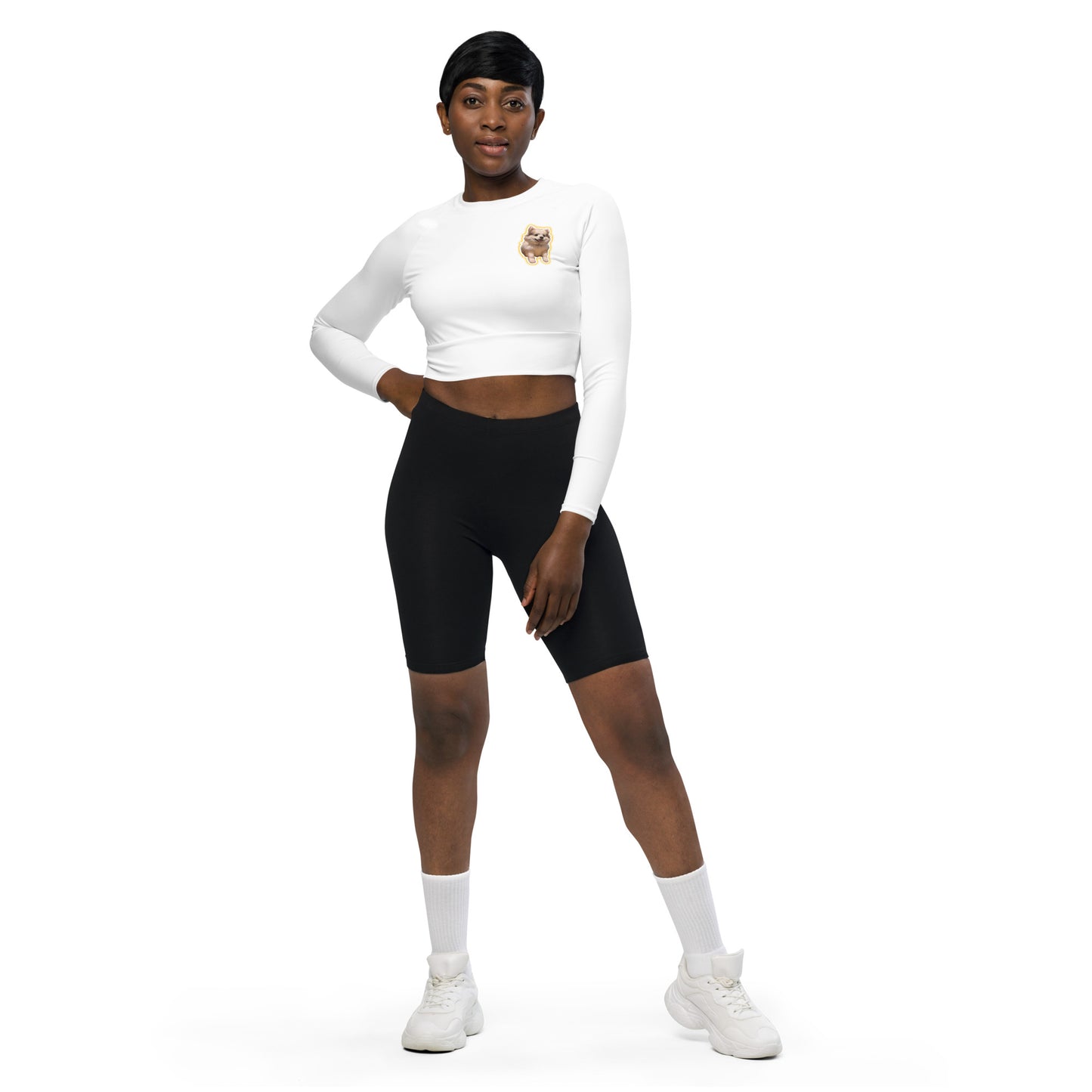 Signature "Simply Churrolicious" Long-sleeve Crop Top