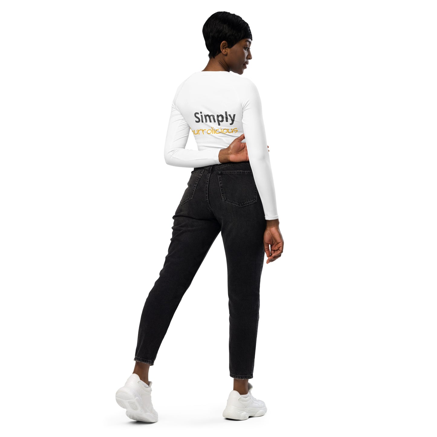 Signature "Simply Churrolicious" Long-sleeve Crop Top