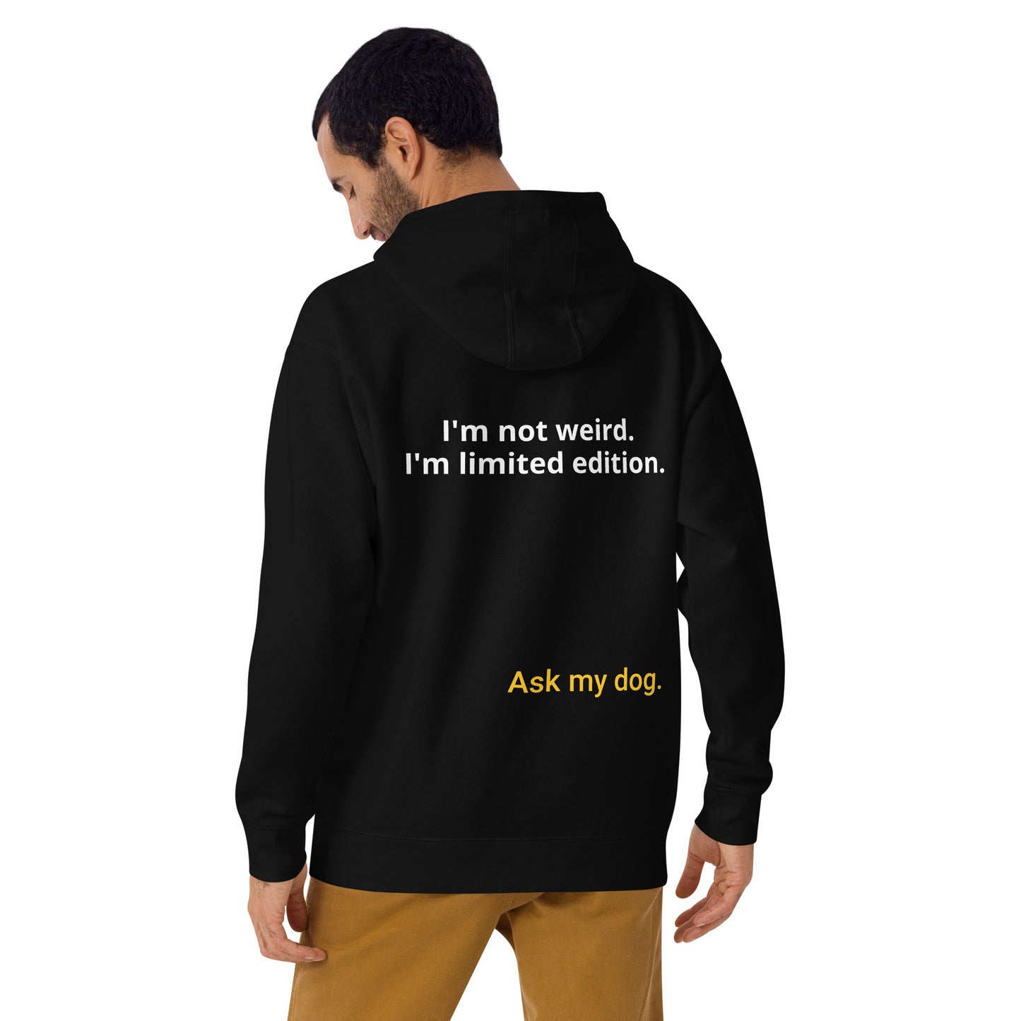 I'm limited edition - Unisex Hoodie Pomsky Portrait Front - by CHURROlicious