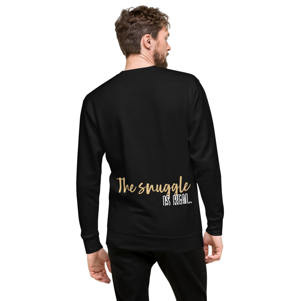 The Snuggle is Real - Unisex Premium Pomsky Sweatshirt - by CHURROlicious