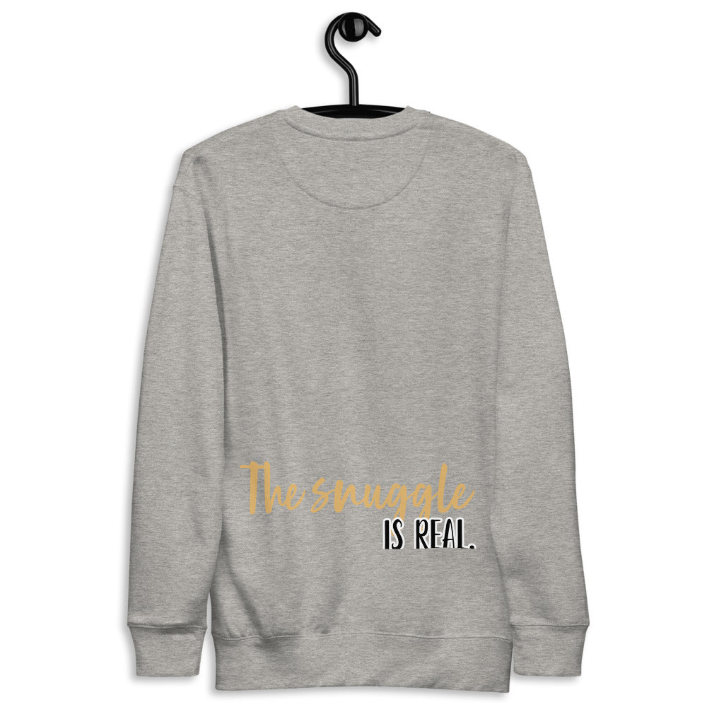 The Snuggle is Real - Unisex Premium Pomsky Sweatshirt - by CHURROlicious