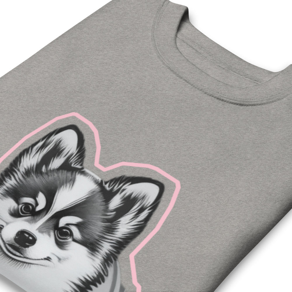 The Snuggle is Real - Unisex Premium Pomsky Sweatshirt - by CHURROlicious