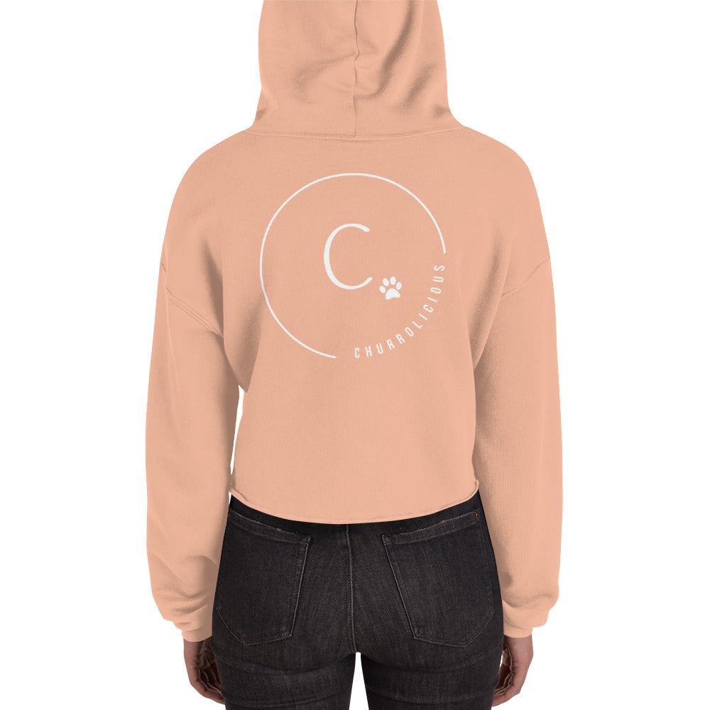 Signature CHURROlicious Cropped Hoodie with Embroidery Front & Back (Bella + Canvas)