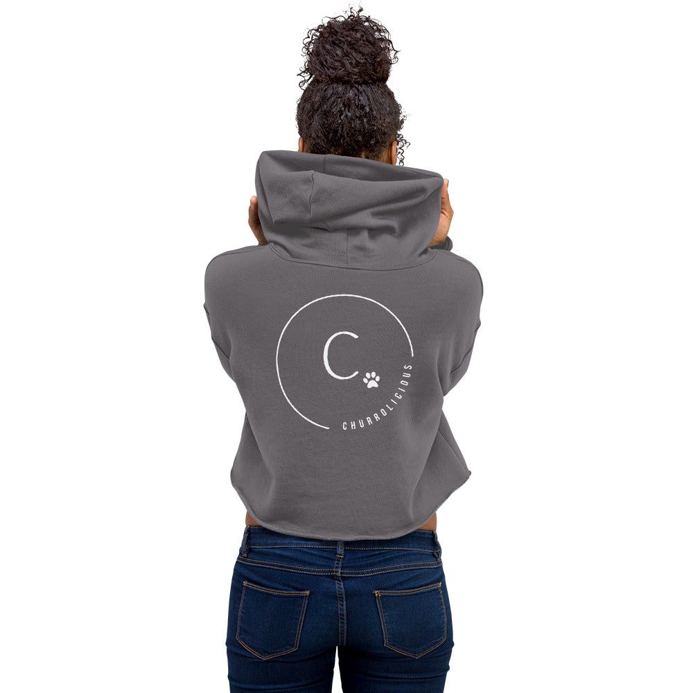 Signature CHURROlicious Cropped Hoodie with Embroidery Front & Back (Bella + Canvas)