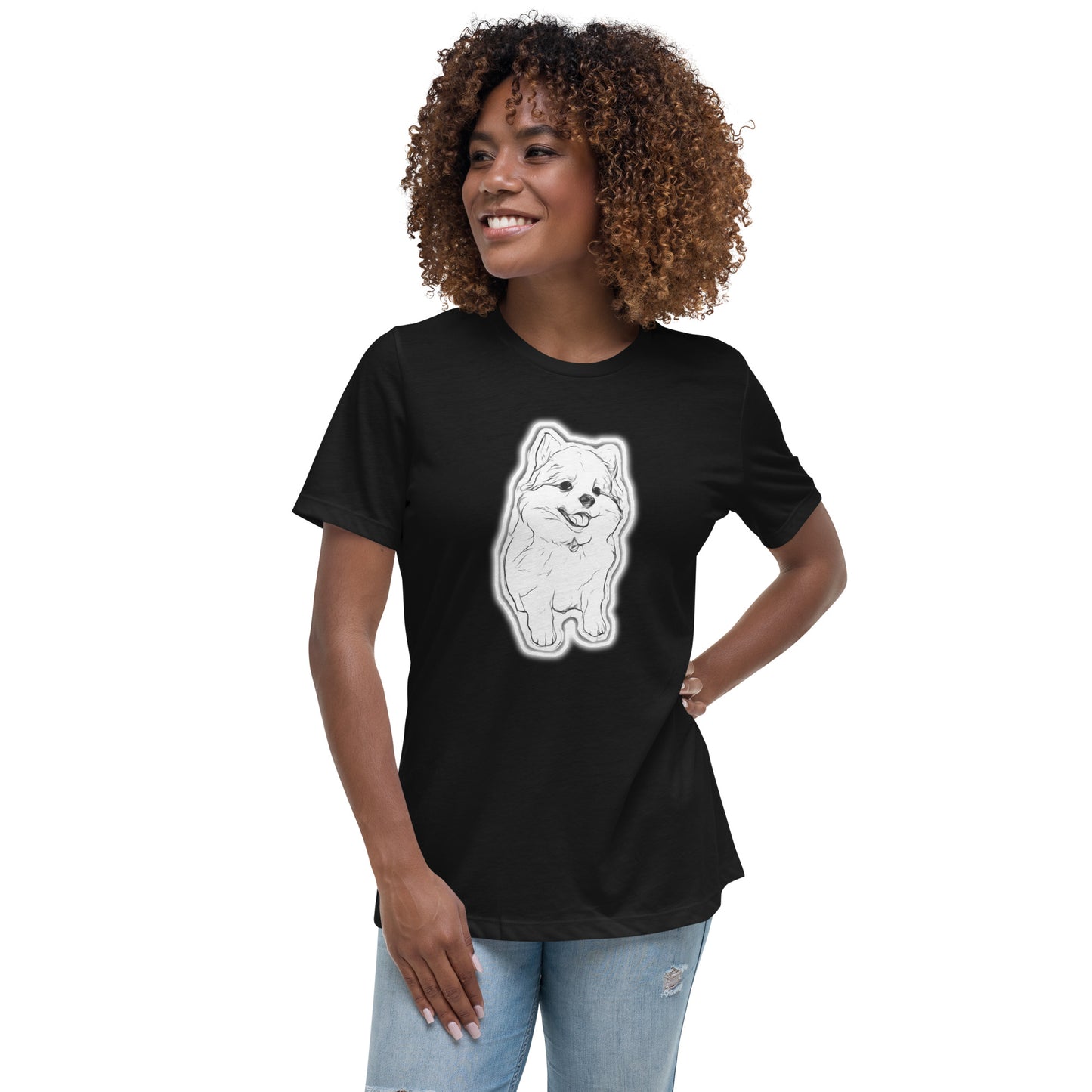 Pomsky Addict and Proud of it - Ladies' Relaxed T-Shirt (Bella + Canvas) - by CHURROlicious