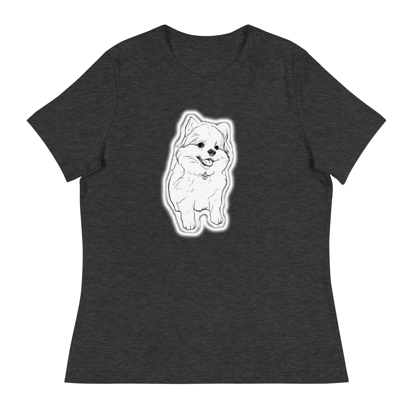 Pomsky Addict and Proud of it - Ladies' Relaxed T-Shirt (Bella + Canvas) - by CHURROlicious